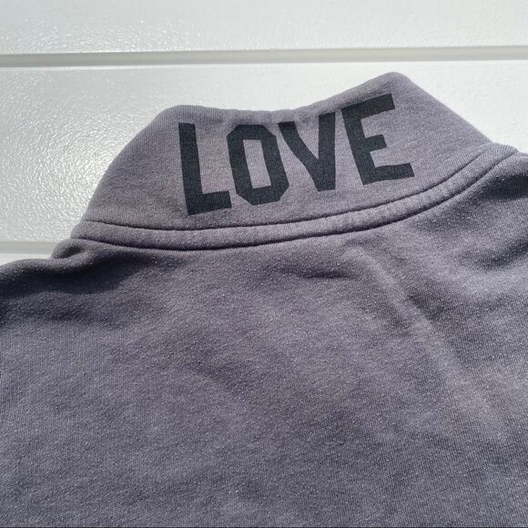 Victoria’s Secret PINK Grey Perfect 1/4 Zip Mock Neck Sweatshirt Size XS - Picture 4 of 7